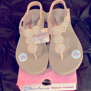 BLING PINK SKECHERS WITH YOGA FOAM